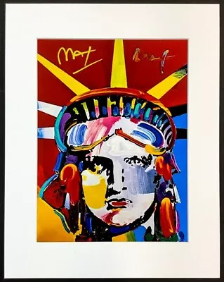 PETER MAX -  11x14 Inch Matted Print  - FRAME READY - Hand Signed Signature • $190.25