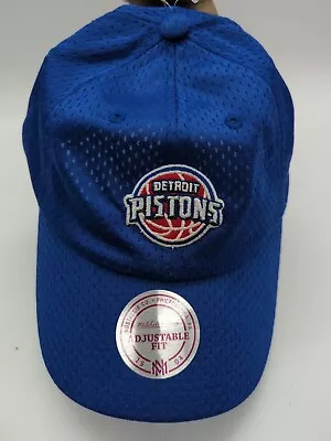 New Detroit Pistons Mitchell And Ness Snapback Hat Cap Blue Mesh 2013 • $20