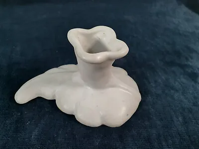 Van Briggle Pottery Single Candle Holder Cream Matte Glaze 5 W 2.75 T • $19