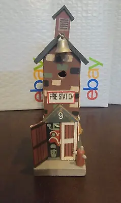 K's Collection - Birdhouse- Old Style Fire Station With Bell ~ 7 3/4  T • $14.95