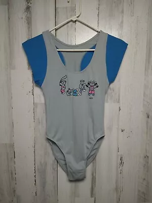 Vintage 1985 Women’s Medium Leotard Blue Gray Aerobics Bears • $29.99