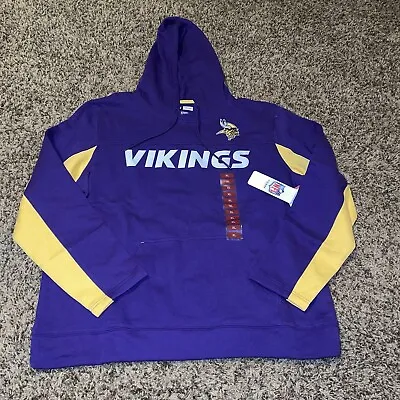 Team Apparel Men's Long Sleeve NFL Minnesota Vikings XL Drawstring Hoodie New • $21.59