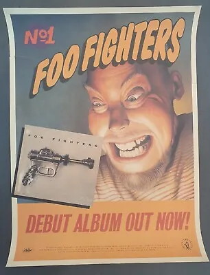 Foo Fighters Original 1995 Debut Album Poster From Record Store Grohl Nirvana • $80