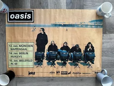 Oasis Rock Berlin German Club Promo Poster Munchen Wappenhalle Band Concert • £5.50