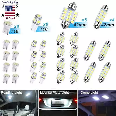 28x 6000K LED Interior Lights Bulbs Kit Dome License Plate Lamps Car Accessories • $9.68