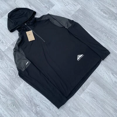 £47.99 • Buy Nike Trail Dri Fit Half Zip Run Division Training Track Top - Black [DV8094-010]