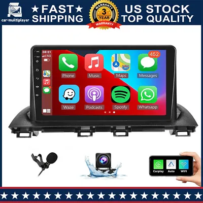 For 2014-2019 Mazda 3 Radio Dash Kit Car Stereo Apple Carplay Android 12 GPS Nav • $157