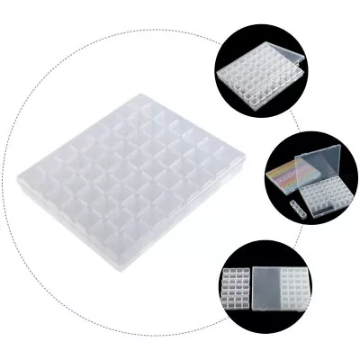  56 Grids Accessory Tray False Nail Container Art Storage Box The Boxes Plastic • £11.39
