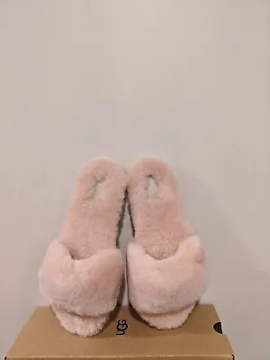 UGG Women's Fluff Slide II  Sheepskin Slippers  Size 8 NIB • $79.99