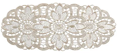 £6.89 • Buy Cream Floral Lace Oval Doilies Pack Of 6 Traditional Table Dressing Home Mats