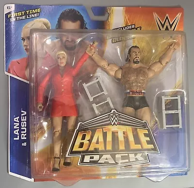 WWE Mattel Battle Pack 34 Lana & Rusev Breakable Blocks First Time In The Line • $19.95