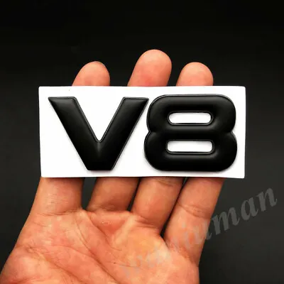 Metal Black V8 Vntage Car Auto Trunk Fender Rear Emblem Badge Decal Stickers V6 • $7.90