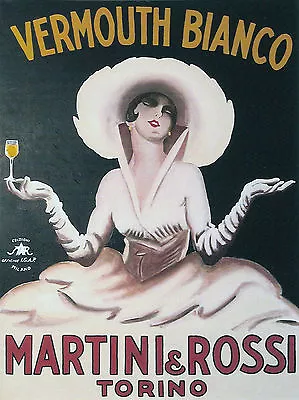 Martini Vermouth Vintage Art Print  Poster Or Canvas   Painting • $25.97