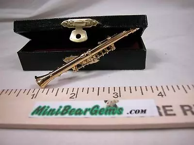 Miniature Music 1:12 Instrument  3  Clarinet With Case Set #Z223 Will Not Play • $18.95