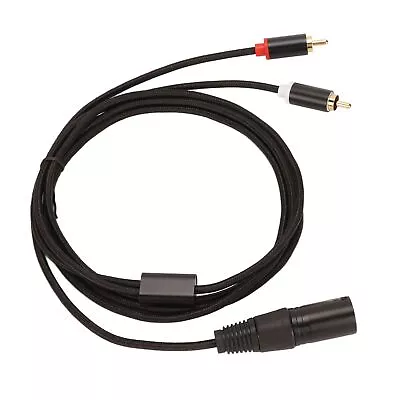 (1m) XLR Male To 2 Cable Clear Signal HiFi Sound XLR Y Splitter Cord • £5.89