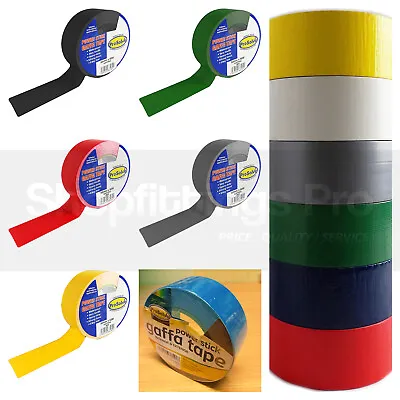 PROSOLVE 50mm X 50m Premium Gaffer Tape Cloth Gaffa Duct Waterproof In 7 Color • £356.03