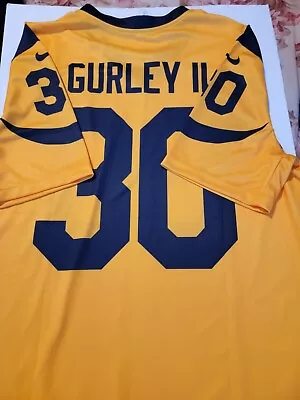 Nike Dri-Fit On Field Men’s Todd Gurley #30 Color Rush Rams NFL Jersey L Yellow • $41.99