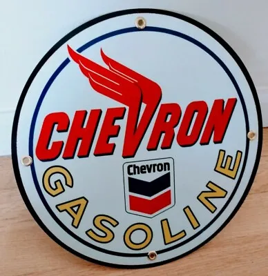 $16.99 • Buy Chevron Gasoline Gas Oil Sign