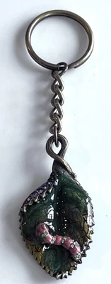 $59.95 • Buy Jay Strongwater Swarovski Crystal Enamel Bronze CATERPILLAR Key Chain Ring