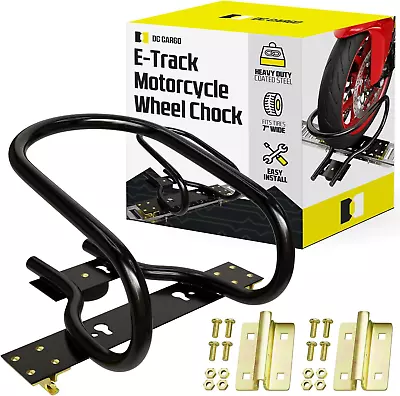 E-Track Motorcycle Wheel Chock For Trailers - Upright Bike Tire Wedge For Traile • $91.44