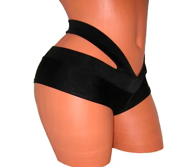 £24.99 • Buy Mini Black Shorts Pole Fitness Wear Exotic Dancing Festive Performance Outfit