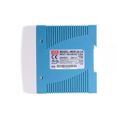 MEAN WELL MDR-20-24 24W Single Output 24V AC/DC Industrial DIN Rail Power Supply • $23