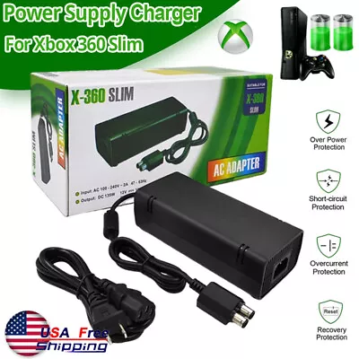 For Xbox 360 Slim 360S Console Power Supply AC Adapter Brick Charger Power Cord • $17.85