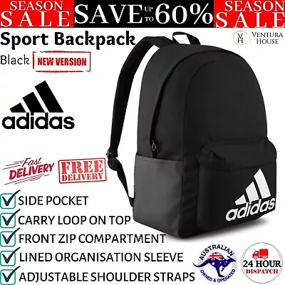 Adidas Classic Badge Of Sport Backpack Work Gym Sport School Travel Athletic Bag • $48.97