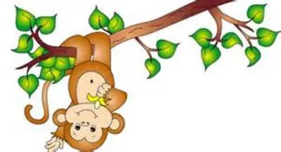Cute Monkey Swinging On Tree Branch Silly Monkey Love Them :)  Crazy Fun MAGNET • $4.73