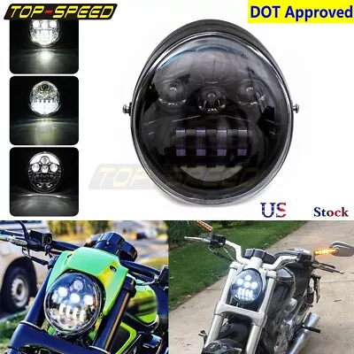 $114.09 • Buy LED Headlight Projector For Harley V-rod VROD Muscle Street VRSC VRSCA 2002-2017