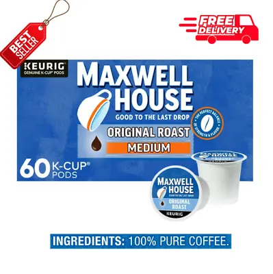 Maxwell House Original Roast Medium Roast K-Cup Coffee Pods 60 Ct. Box......... • $23.36