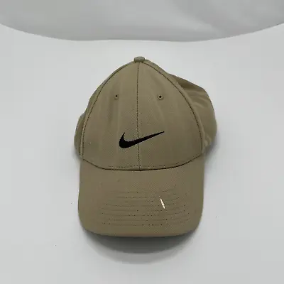 Nike Light Brown Strapback Hat Cap Gray Tag Vintage 90's READ - Fast US Shipping • $8