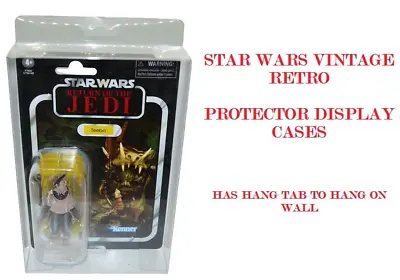 1 Star Wars Vintage Retro Action Figures Plastic Protectors Case Display Boxes • $4.95