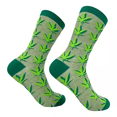 Cannabis Columns Socks Funny 420 Pot Leaf Smoking Lovers Footwear • £4.83