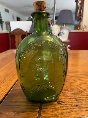 Unbranded Vintage Glass Bottle With Cork Green • $2