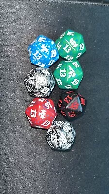 Magic The Gathering Official Mini 20-Sided Dice Lot Of 7 • $20