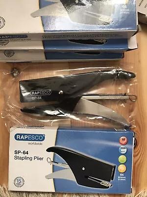 Rapesco Stapling Plier SP-64 For (6/4mm) And 21/4mm Staples 12 Sheet Stapler • £4.60