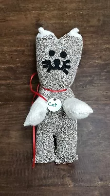 £10.75 • Buy Handmade Sock Monkey Plush Cat 