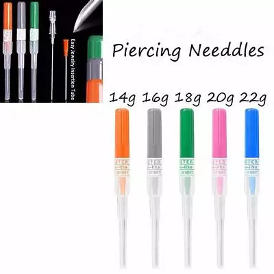 1-5Pcs CATHETER Needles I.V Cannular Tube Body Piercing Medical Vet Intravenous • $2.57