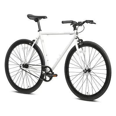 AVASTA 700C 50 In Single Speed Loop Fixed Gear Urban Commuter Fixie Bike White • $203.99