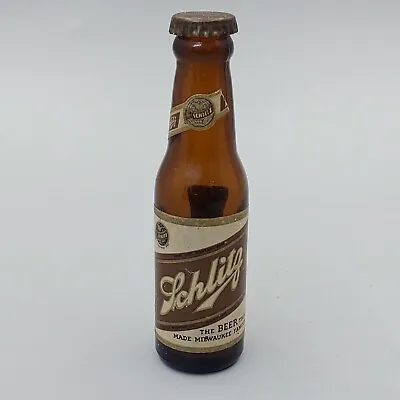 Vintage Mini Schlitz Beer Bottle Souvenir Moline Illinois Breweriana • $17.04