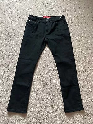 Paper Denim & Cloth Men's Black Wash Skinny Jeans Super Stretch 36x32 • $14.99