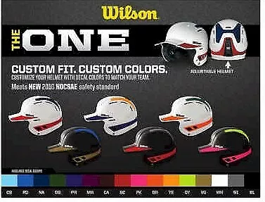 Wilson The One Baseball Batting Custom Helmet Decal Stickers Purple • $4.99