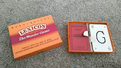Vintage Waddingtons Lexicon The Wonder Game Card Game Instructions Box Rules • £2