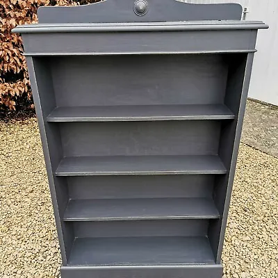 £295 • Buy Hand Painted Solid Oak Lightly Distressed Ercol Bookcase  In Black Farrow & Ball