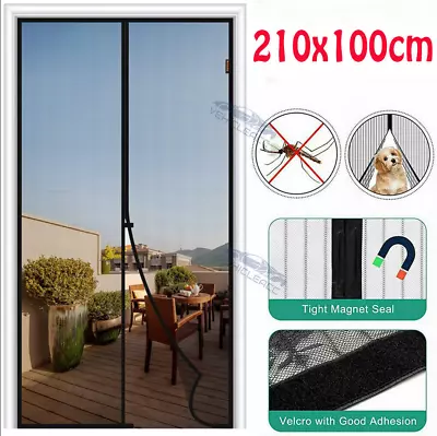 Magnetic Screen Door Mesh Curtain Durable Heavy Duty Mosquito Net Bug Hands Free • $9.24