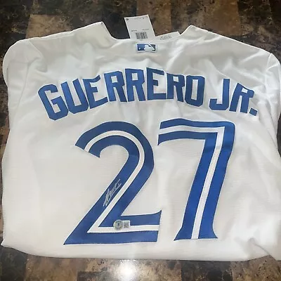 Nike Blue Jays Vladimir Guerrero Jr. Signed Jersey Beckett Auto Authentic Nwt  • $3.25