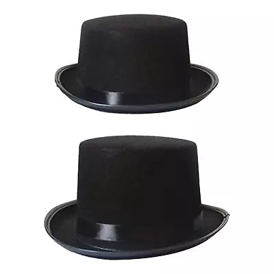 Top Hat Black Felt Magician Hat Costume DIY Steampunk Ringmaster Hats • $8.05