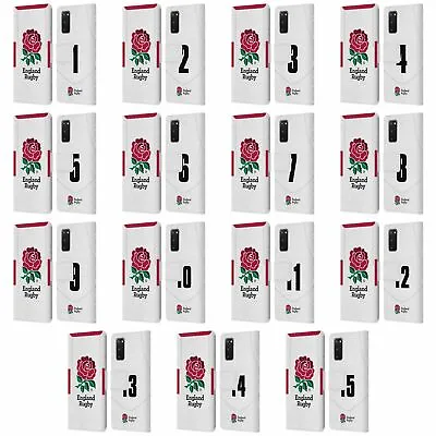 England Rugby Union 2020/21 Players Home Kit Leather Book Case For Samsung 1 • £19.95