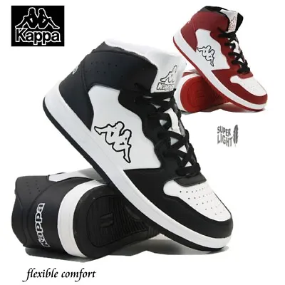 Mens Kappa Hi Top Trainers Running Basketball Casual Walking Ankle Sports Shoes • £19.95